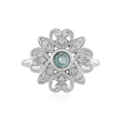 Anillo en plata con Apatita azul