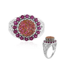 Anillo en plata con Ágata pink brillante
