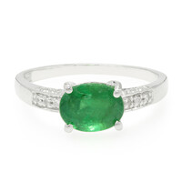 Anillo en plata con Esmeralda de Bahía