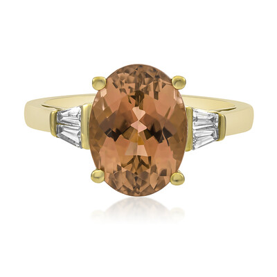Anillo en oro con Turmalina neón del Congo (CIRARI)