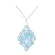 Collar en plata con Topacio azul cielo