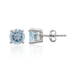 Pendientes en plata con Topacio azul cielo