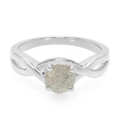 Anillo en plata con Espectrolita