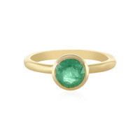 Anillo en plata con Esmeralda de Rusia
