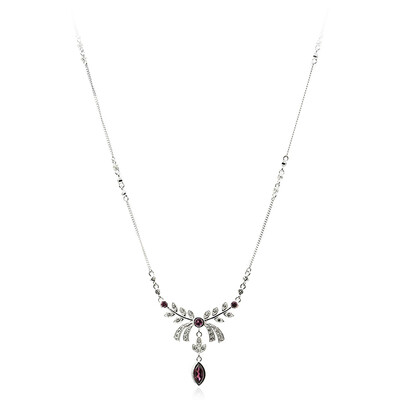 Collar en plata con Rodolita