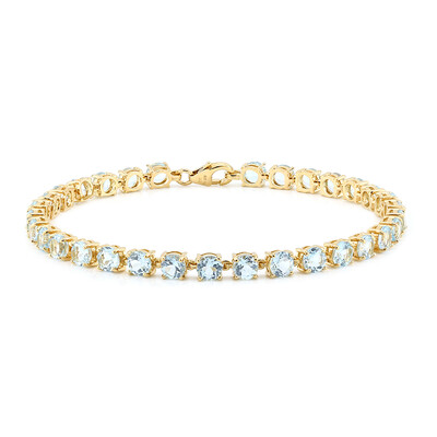 Brazalete en plata con Topacio azul cielo