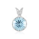 Colgante en plata con Topacio azul cielo