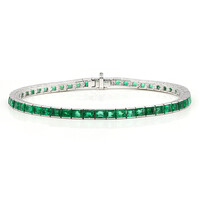 Brazalete en oro con Esmeralda de Zambia AAA (Estée Collection)
