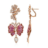 Pendientes en oro con Zafiro de Ceilán rosa (Estée Collection)
