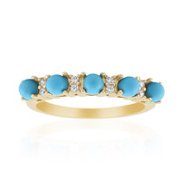 Anillo en plata con Turquesa bella durmiente