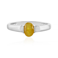 Anillo en plata con Zafiro amarillo de Madagascar