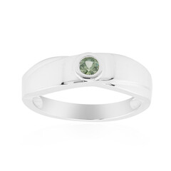 Anillo en plata con Zafiro verde de Tulear (Pallanova)
