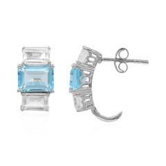 Pendientes en plata con Topacio azul cielo