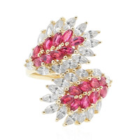 Anillo en oro con Espinela roja de Birmania (de Melo)