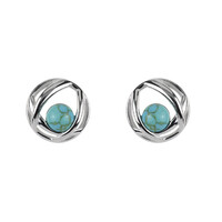 Pendientes en plata con Turquesa
