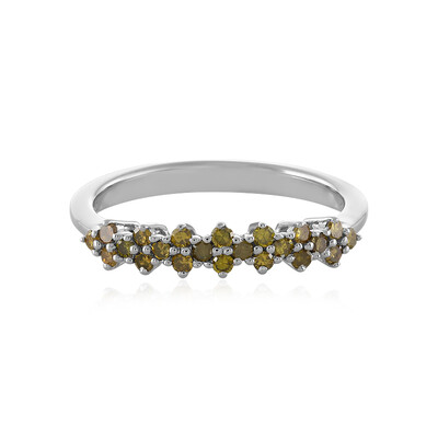 Anillo en plata con Diamante amarillo I1
