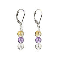 Pendientes en plata con Ametrino