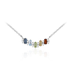Collar en plata con Topacio azul de Londres