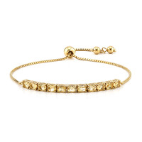 Brazalete en plata con Citrino