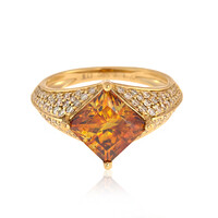 Anillo en oro con Esfalerita (de Melo)
