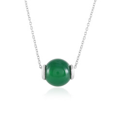 Collar en plata con Ónix verde