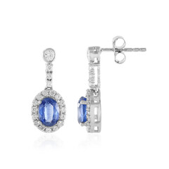 Pendientes en plata con Cianita