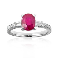 Anillo en oro con Rubí de Mozambique AAA (CIRARI)