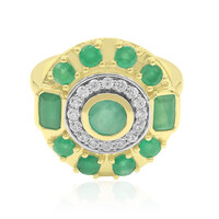 Anillo en oro con Esmeralda de Brasil