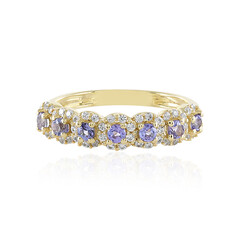 Anillo en oro con Tanzanita