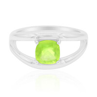 Anillo en plata con Ópalo verde de Brasil