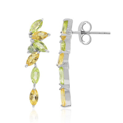 Pendientes en plata con Peridoto