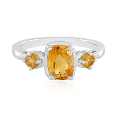 Anillo en plata con Citrino