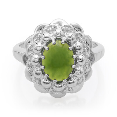 Anillo en plata con Crisoprasa imperial