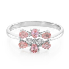 Anillo en plata con Zafiro Padparadscha