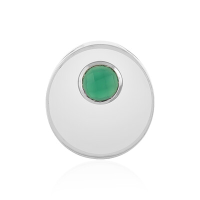 Colgante en plata con Calcedonia verde (MONOSONO COLLECTION)