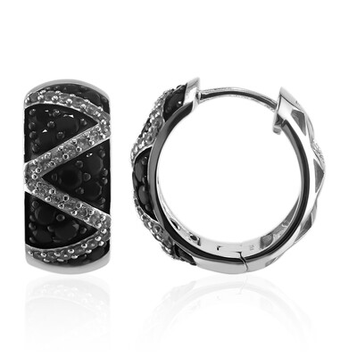 Pendientes en plata con Espinela negra