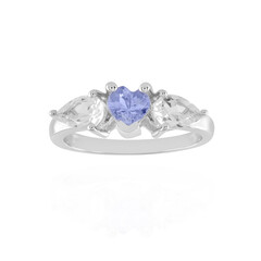 Anillo en plata con Topacio blanco