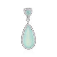 Colgante en plata con Calcedonia agua