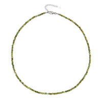 Collar en plata con Turmalina verde