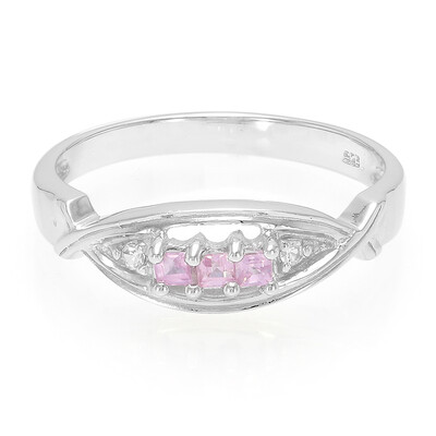 Anillo en plata con Zafiro de Ceilán rosa