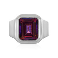 Anillo en plata con Topacio místico púrpura