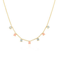 Collar en plata con Ópalo rosa