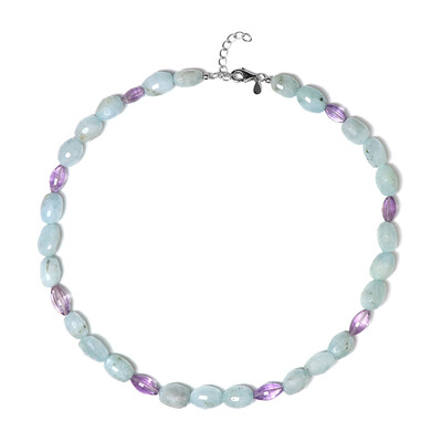 Collar en plata con Aguamarina