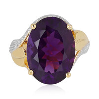 Anillo en plata con Amatista de Zambia