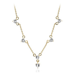 Collar en plata con Topacio blanco