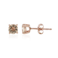 Pendientes en oro con Morganita