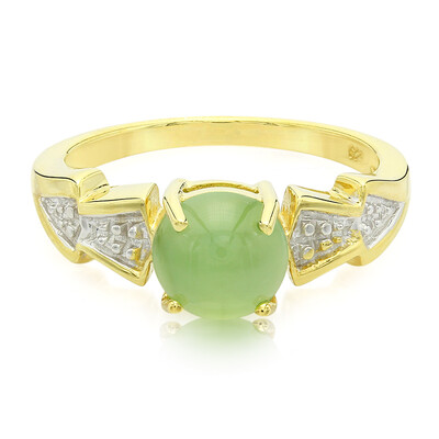 Anillo en plata con Crisoprasa imperial