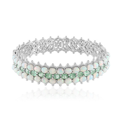 Brazalete en plata con Cianita menta (Dallas Prince Designs)