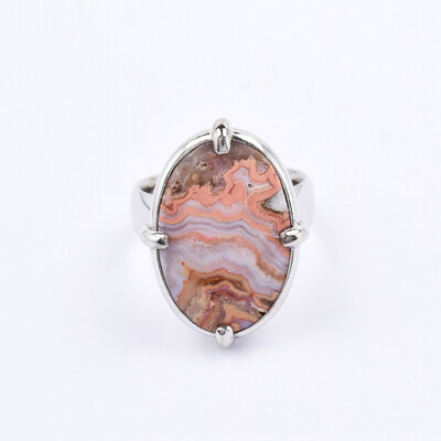 Anillo en plata con Ágata lace