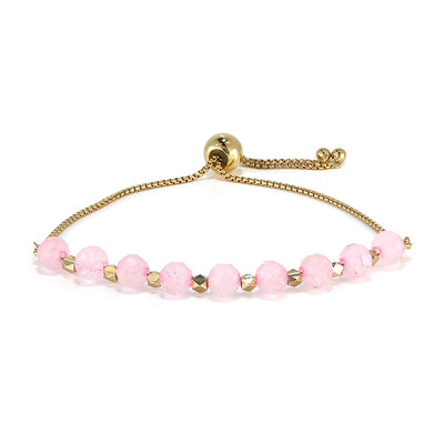 Brazalete en plata con Cuarzo rosa